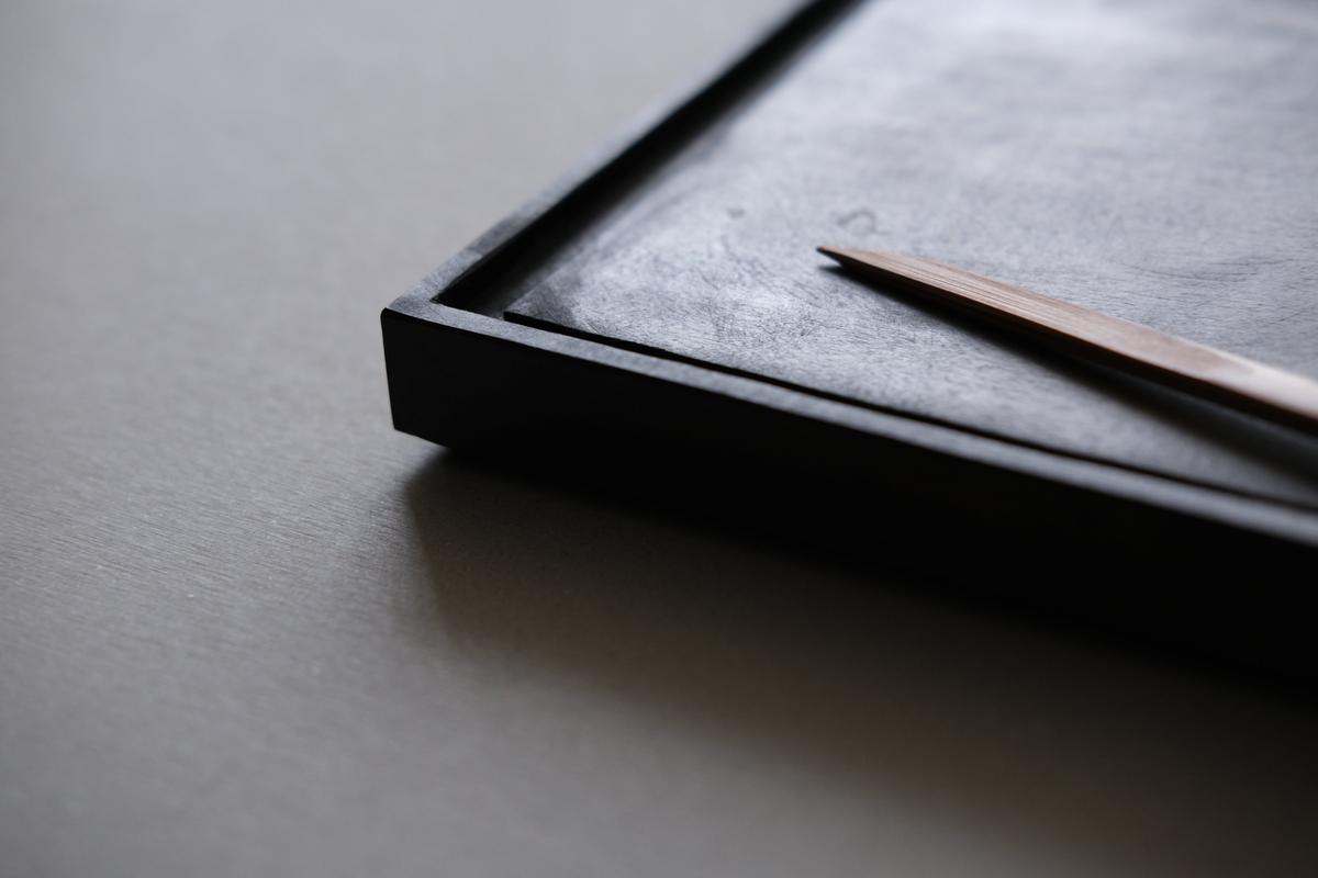 徒爾 角小皿5寸 サクラ・黒漆