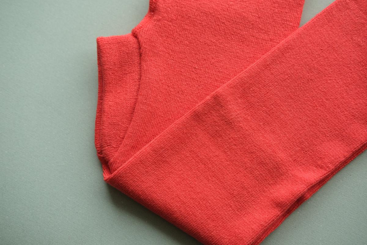 リネンニットレギンス マチ付き｜ポピーレッド｜2 size