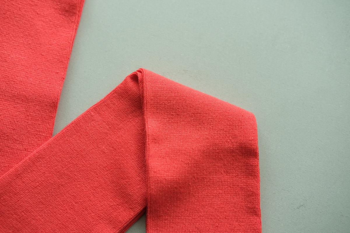 リネンニットレギンス マチ付き｜ポピーレッド｜2 size