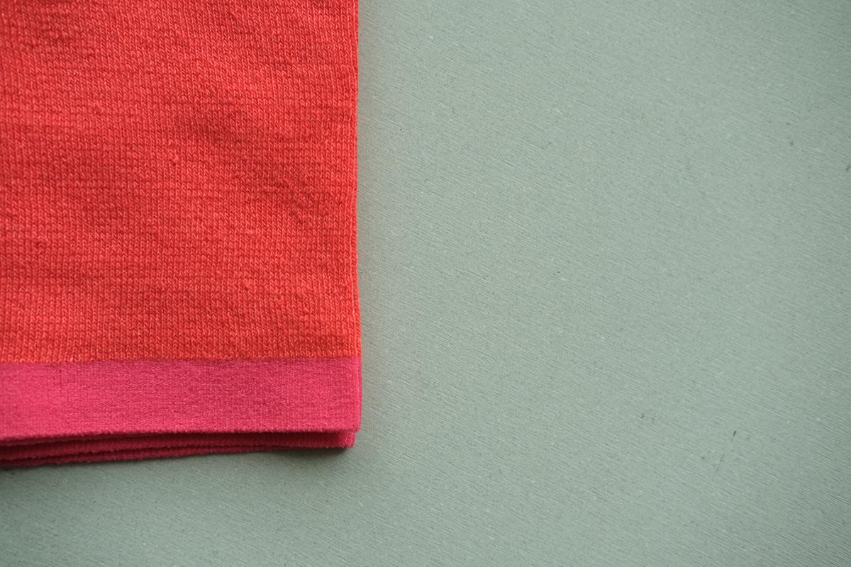 リネンニットレギンス マチ付き｜ポピーレッド｜2 size