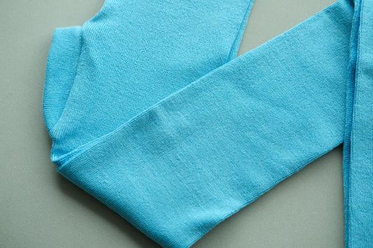 リネンニットレギンス マチ付き｜アクア｜2 size