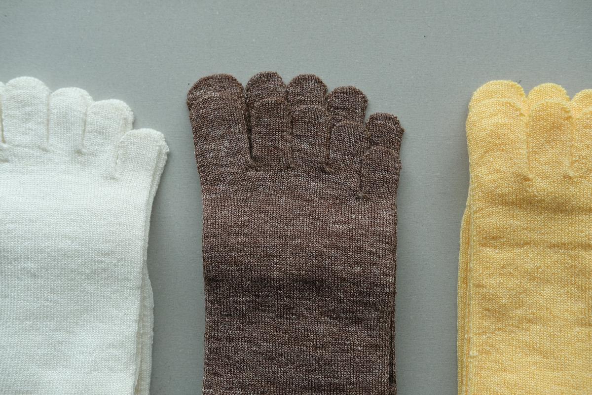 リネンキュプラ 5本指ソックス｜22-24cm｜7色