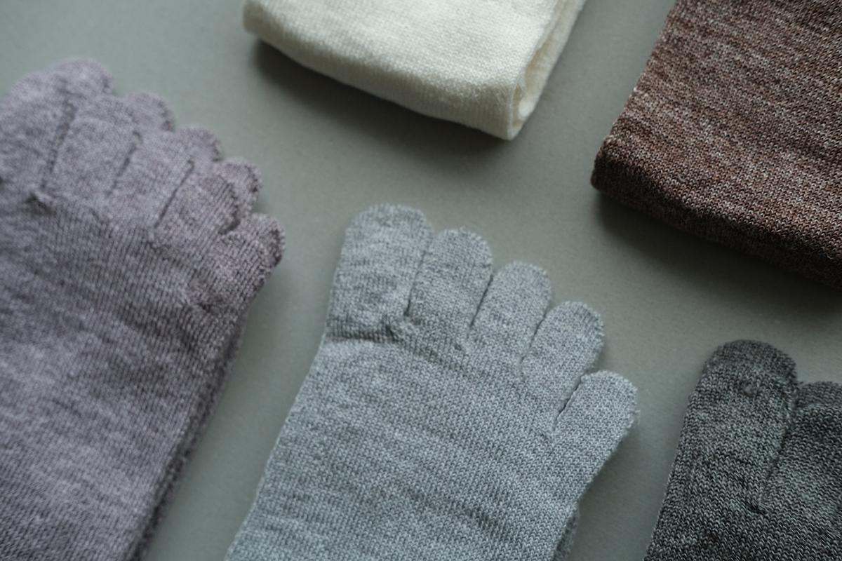 リネンキュプラ 5本指ソックス｜22-24cm｜7色