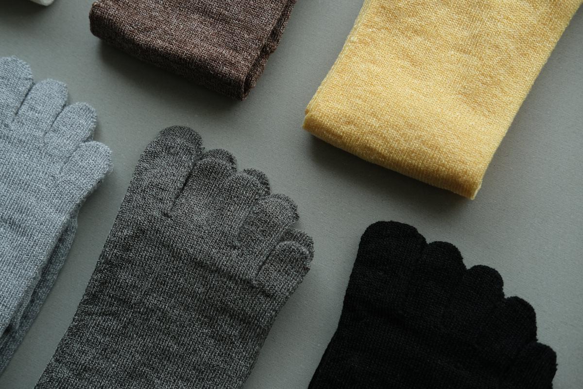 リネンキュプラ 5本指ソックス｜22-24cm｜7色