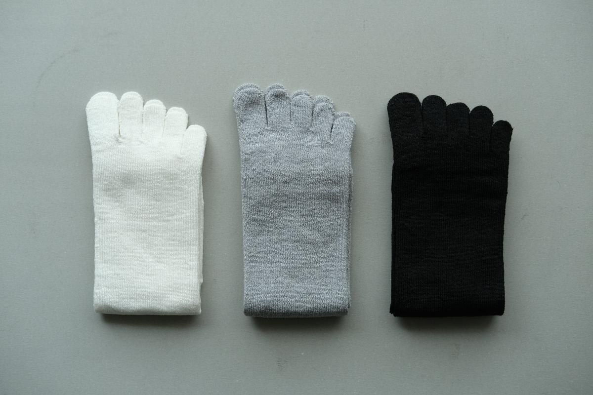 リネンキュプラ 5本指ソックス｜25-27cm｜3色