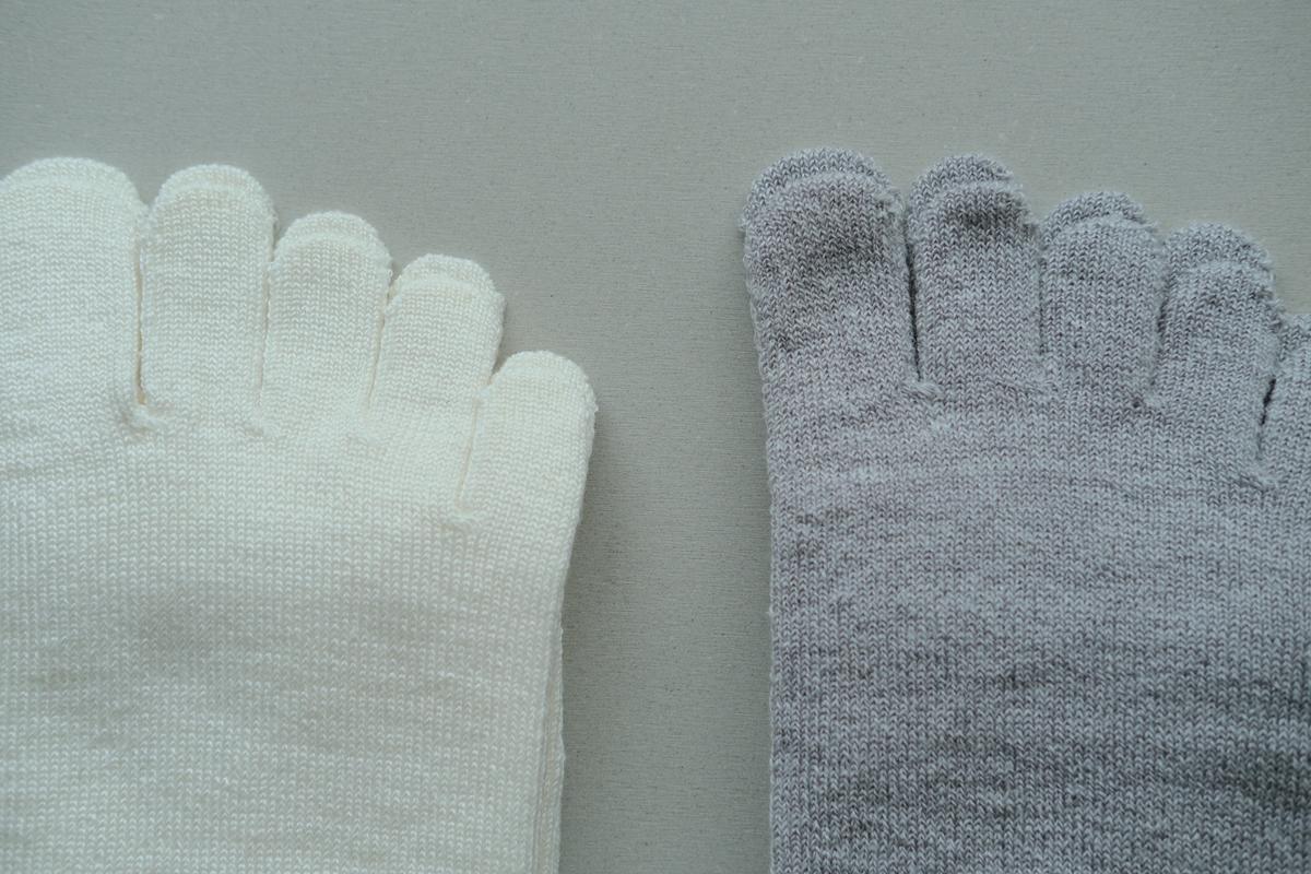 リネンキュプラ 5本指ソックス｜25-27cm｜3色