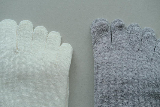 リネンキュプラ 5本指ソックス｜25-27cm｜3色