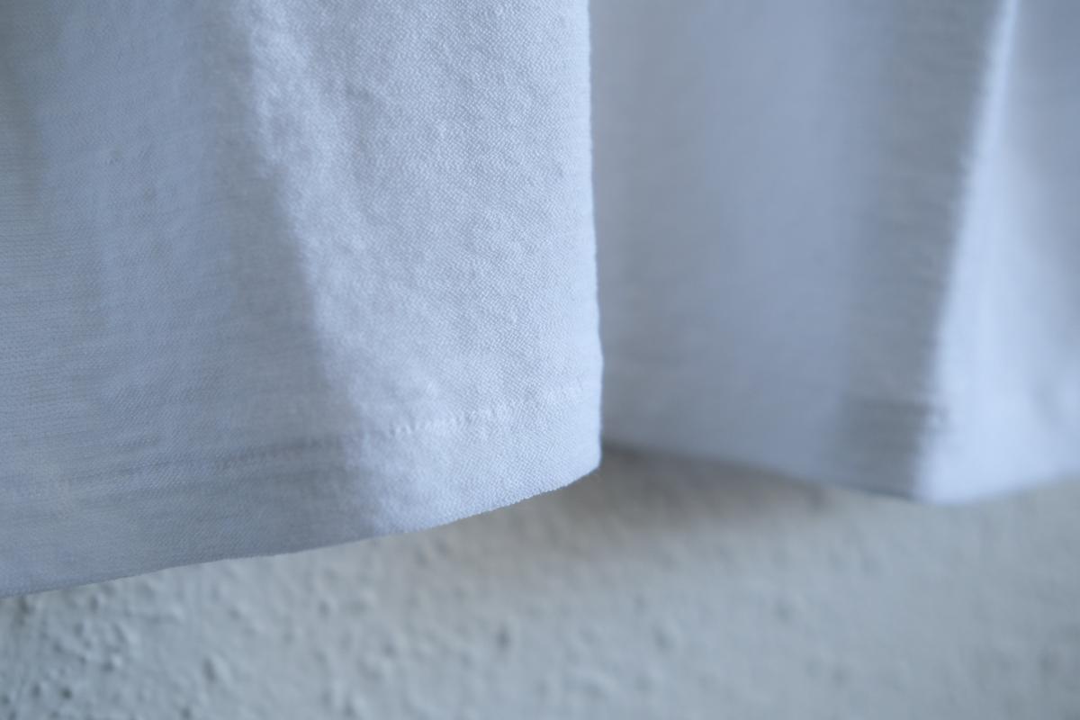 リネンコットンアンダーウェア 9分袖｜メンズ｜白