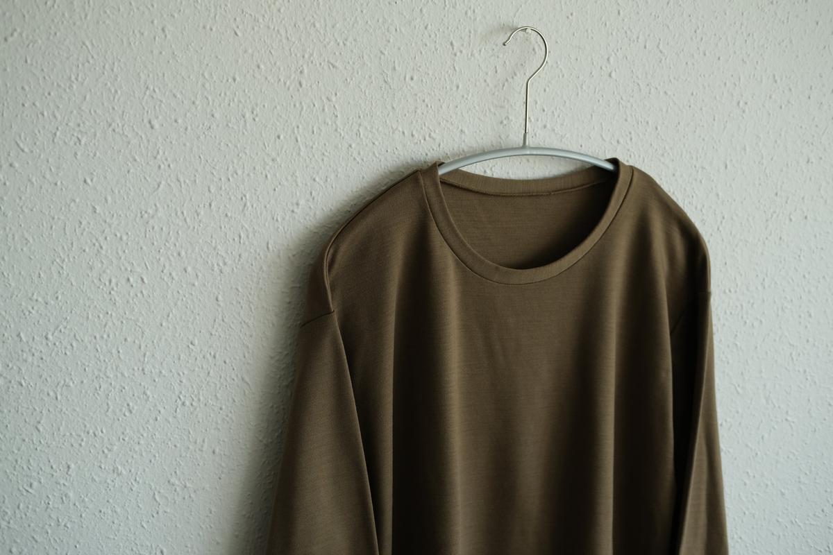 MITTAN / スーパー120’sウールスムース長袖 茶 T-35 / unisex