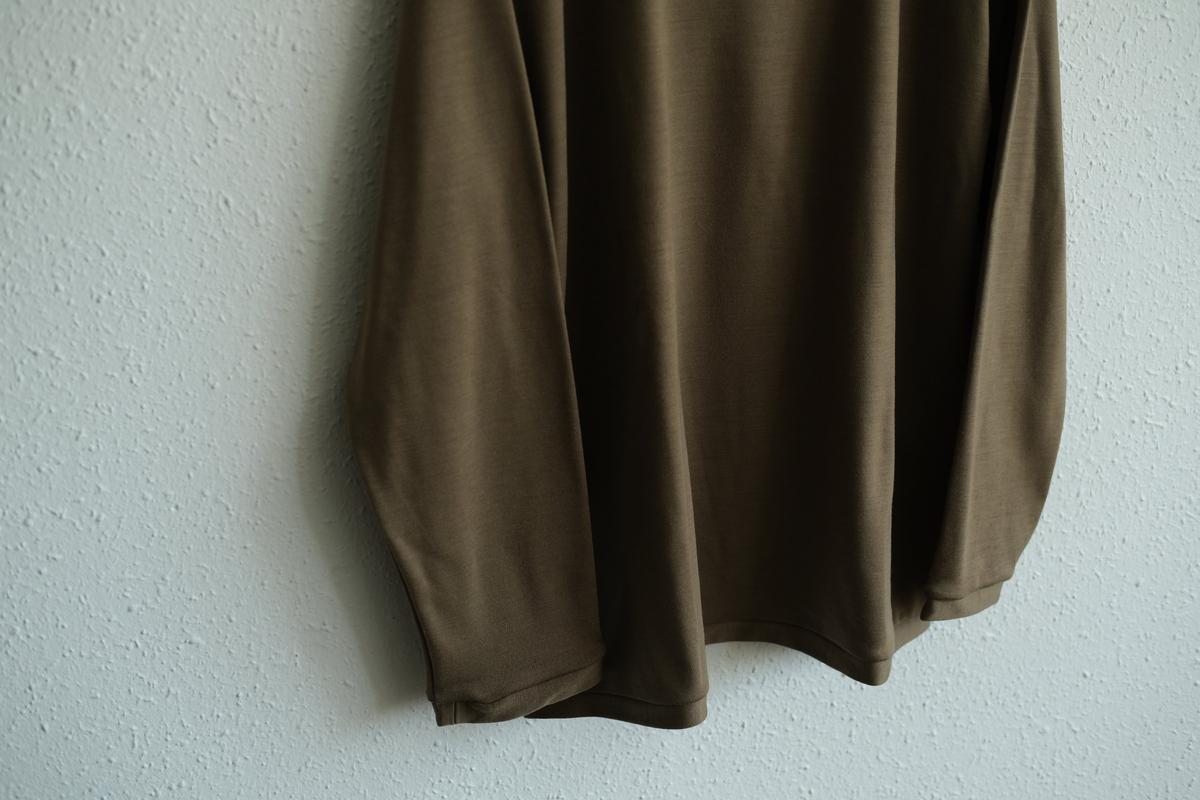 MITTAN / スーパー120’sウールスムース長袖 茶 T-35 / unisex