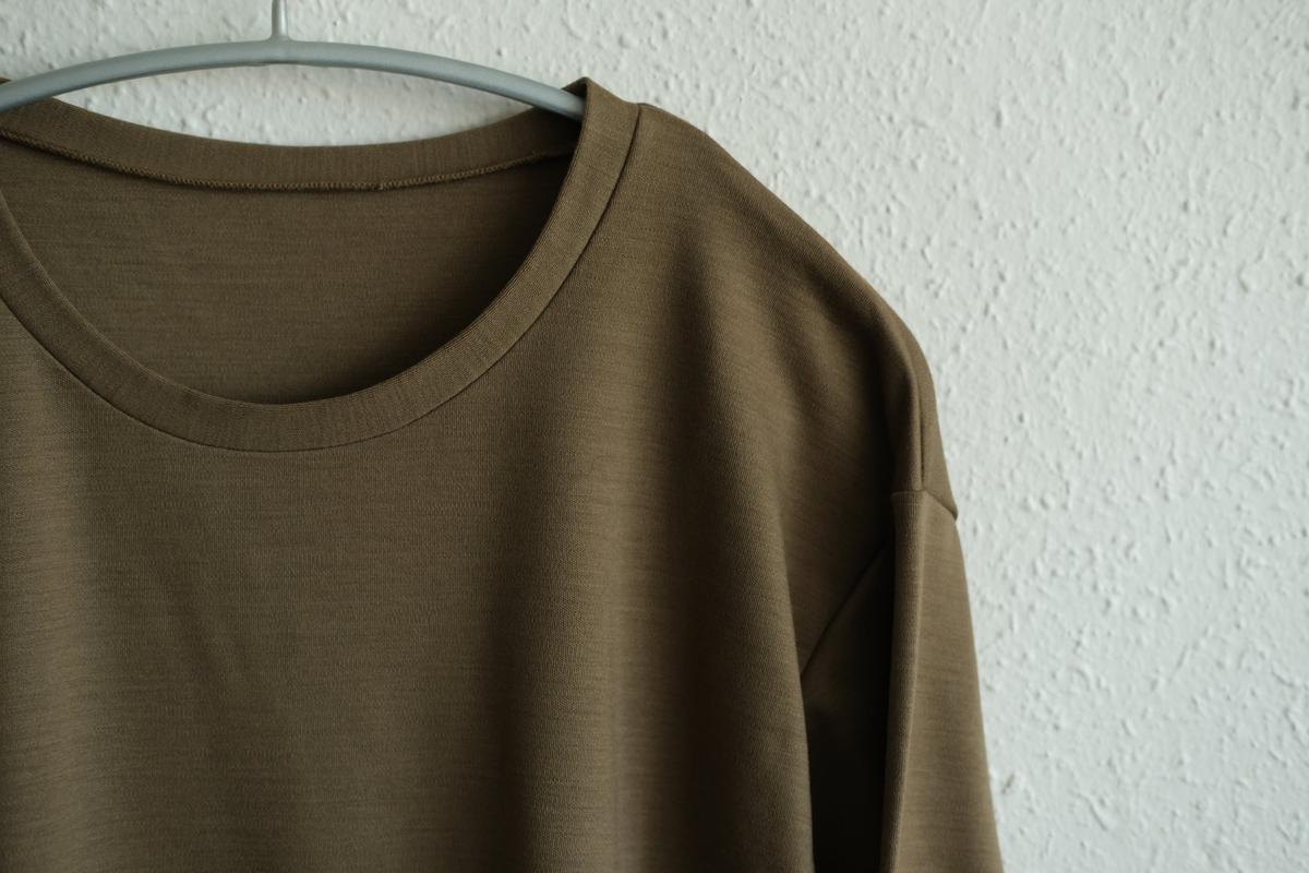 MITTAN / スーパー120’sウールスムース長袖 茶 T-35 / unisex