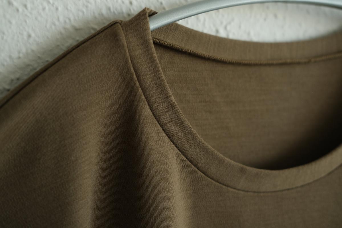 MITTAN / スーパー120’sウールスムース長袖 茶 T-35 / unisex