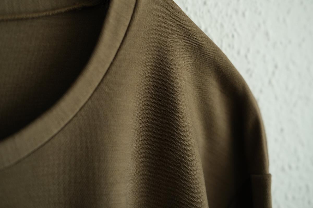 MITTAN / スーパー120’sウールスムース長袖 茶 T-35 / unisex