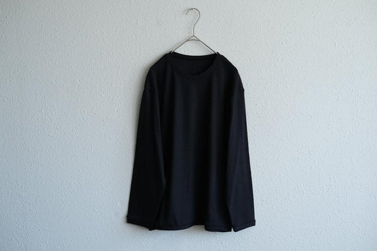 MITTAN / スーパー120’sウールスムース長袖 墨紺 T-35 / unisex