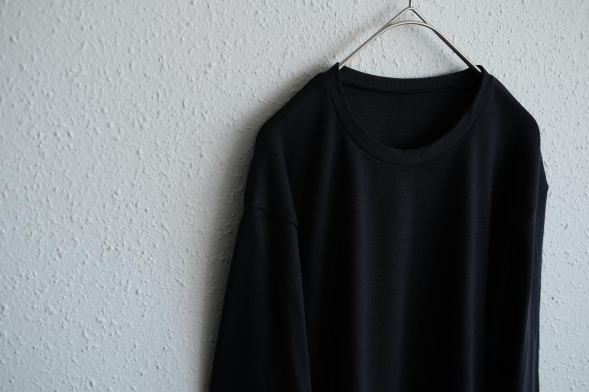 MITTAN / スーパー120’sウールスムース長袖 墨紺 T-35 / unisex