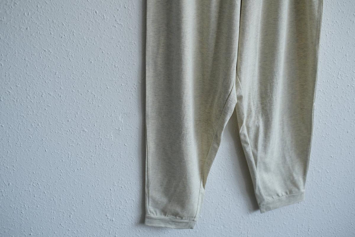 yohaku ドバイパンツ｜つぶつぶ天竺素材 オートミール｜unisex freesize