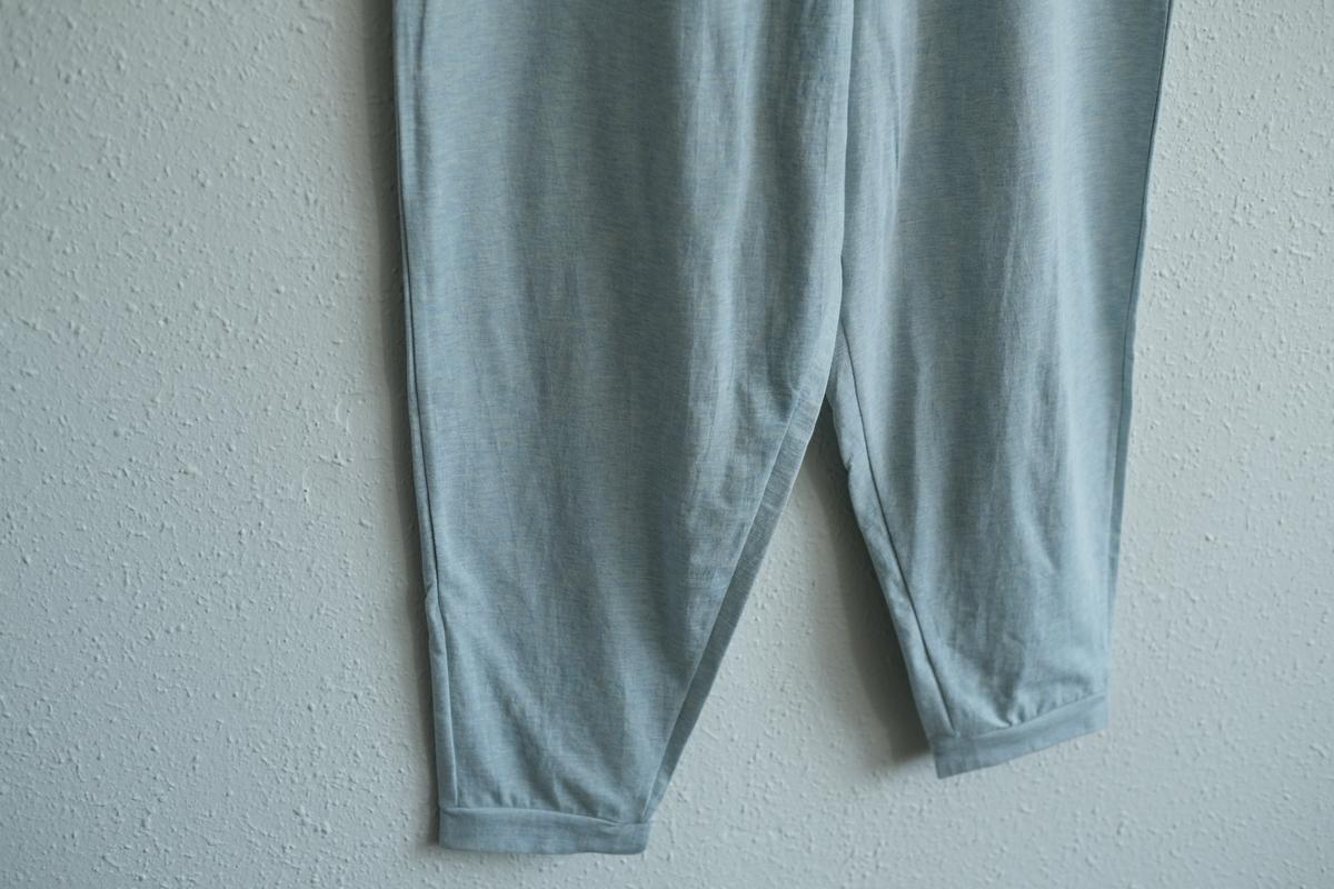 yohaku ドバイパンツ｜つぶつぶ天竺素材 ブルー杢｜unisex freesize