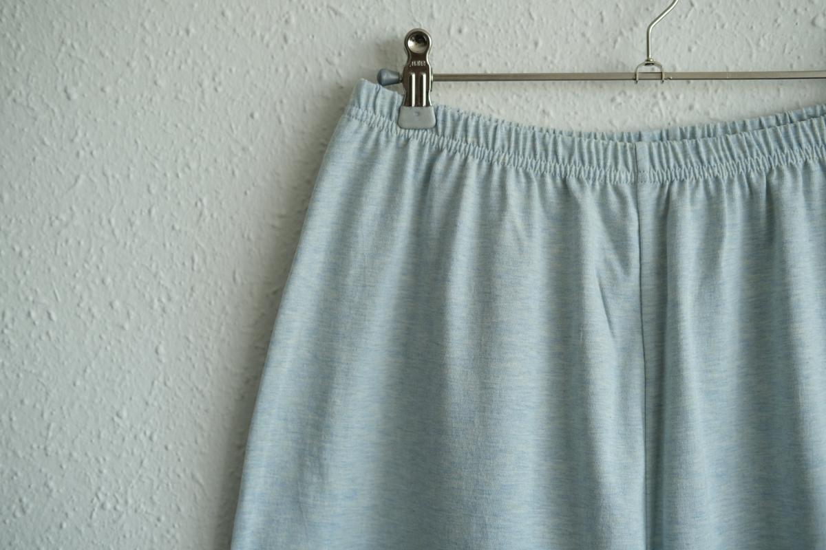 yohaku ドバイパンツ｜つぶつぶ天竺素材 ブルー杢｜unisex freesize