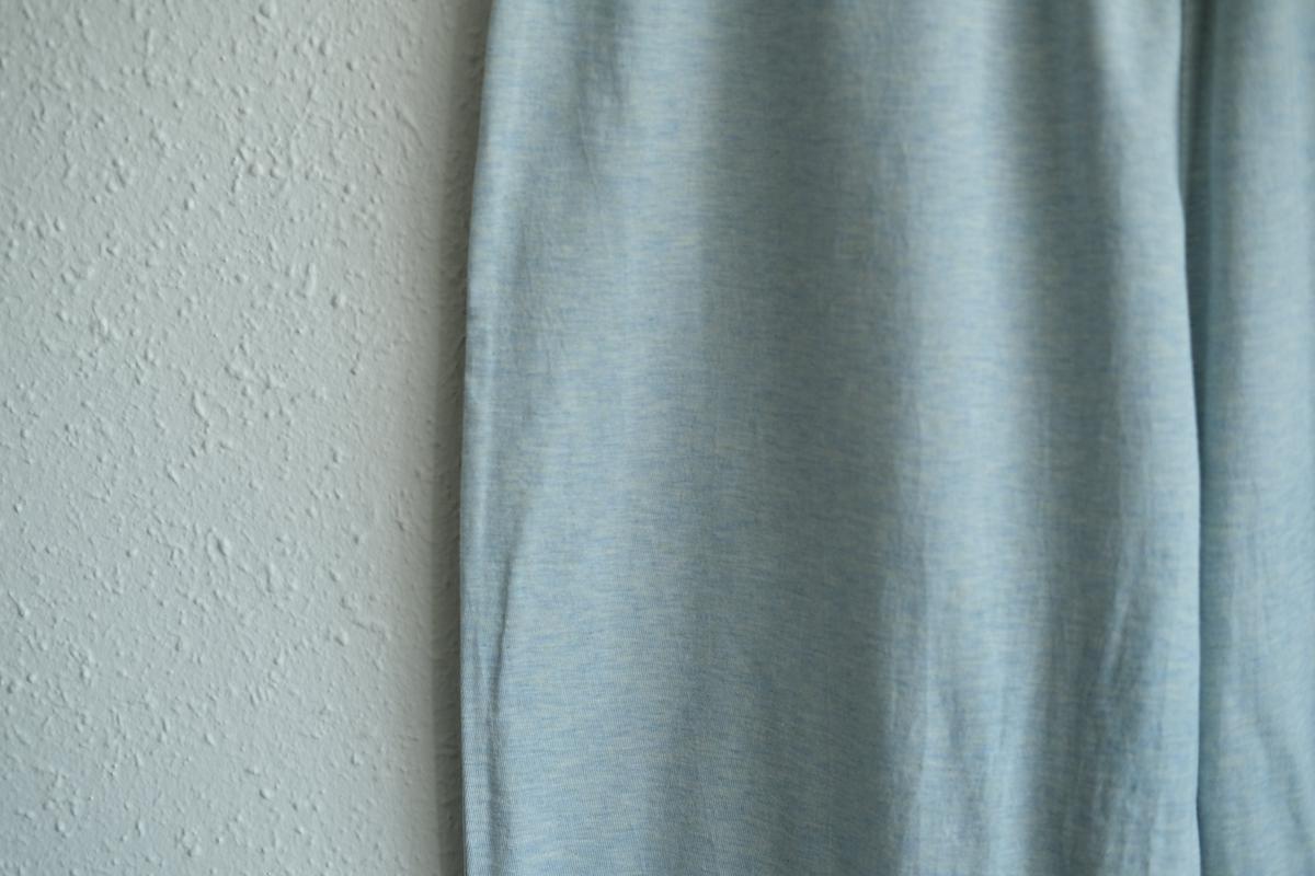 yohaku ドバイパンツ｜つぶつぶ天竺素材 ブルー杢｜unisex freesize