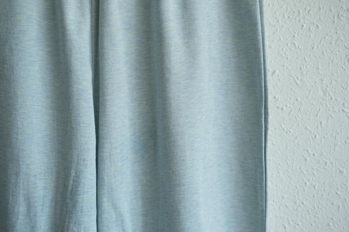 yohaku ドバイパンツ｜つぶつぶ天竺素材 ブルー杢｜unisex freesize