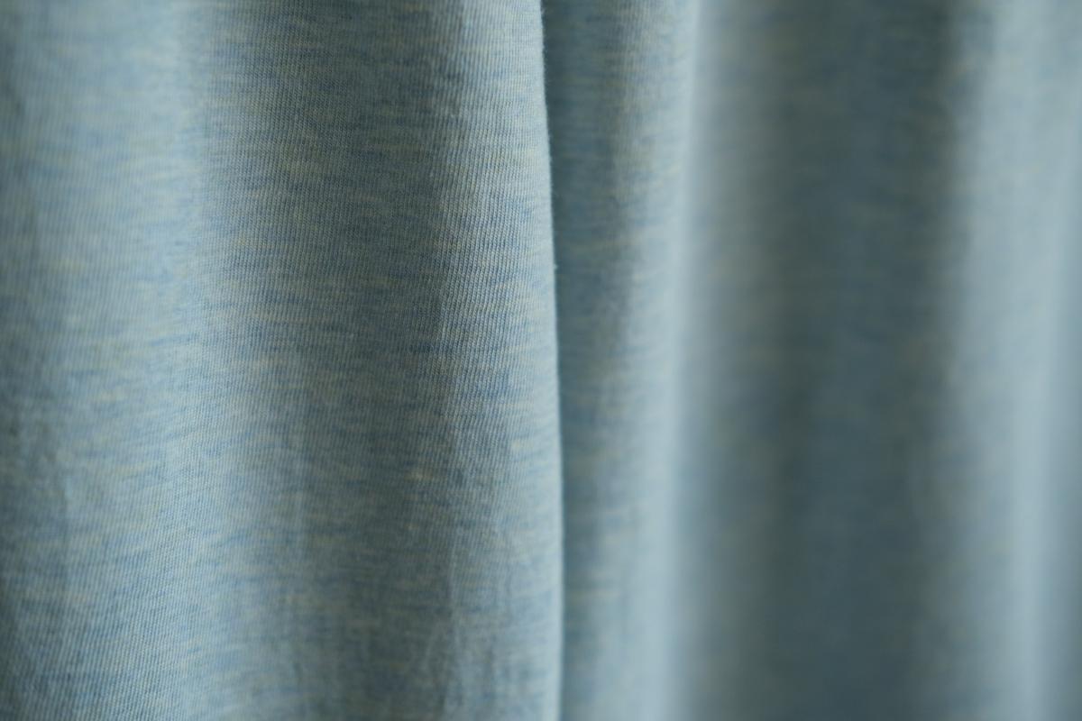 yohaku ドバイパンツ｜つぶつぶ天竺素材 ブルー杢｜unisex freesize