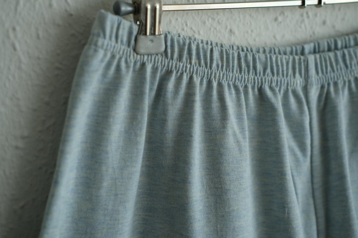 yohaku ドバイパンツ｜つぶつぶ天竺素材 ブルー杢｜unisex freesize