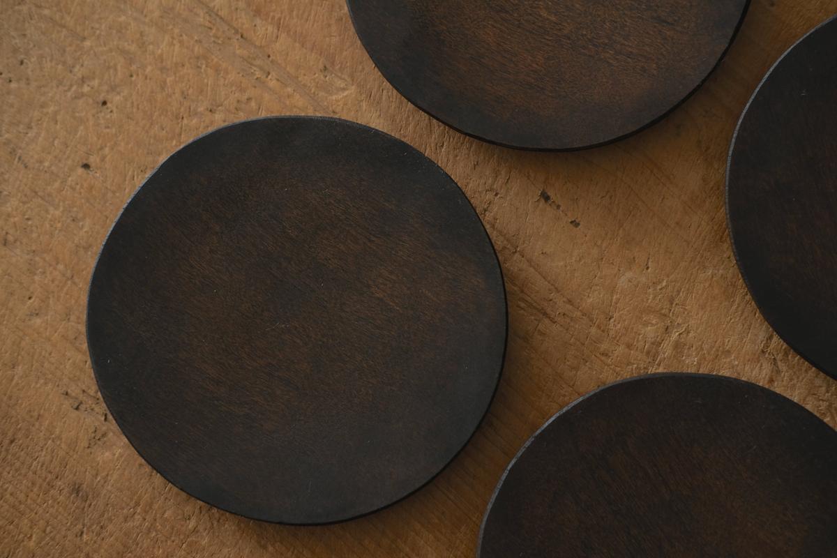 徒爾 丸小皿4寸 サクラ・鉄媒染蜜蝋