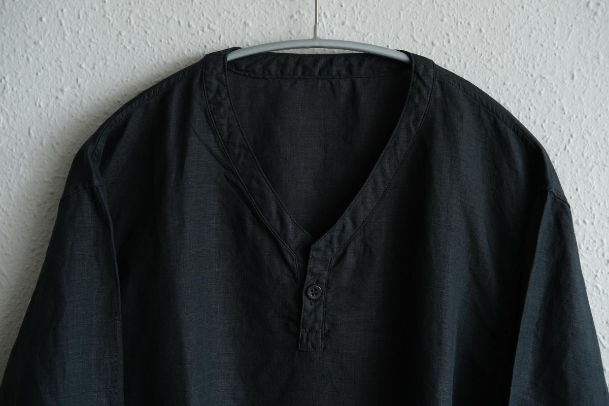 MITTAN / 大麻長袖プルオーバー 墨黒 SH-126 / unisex