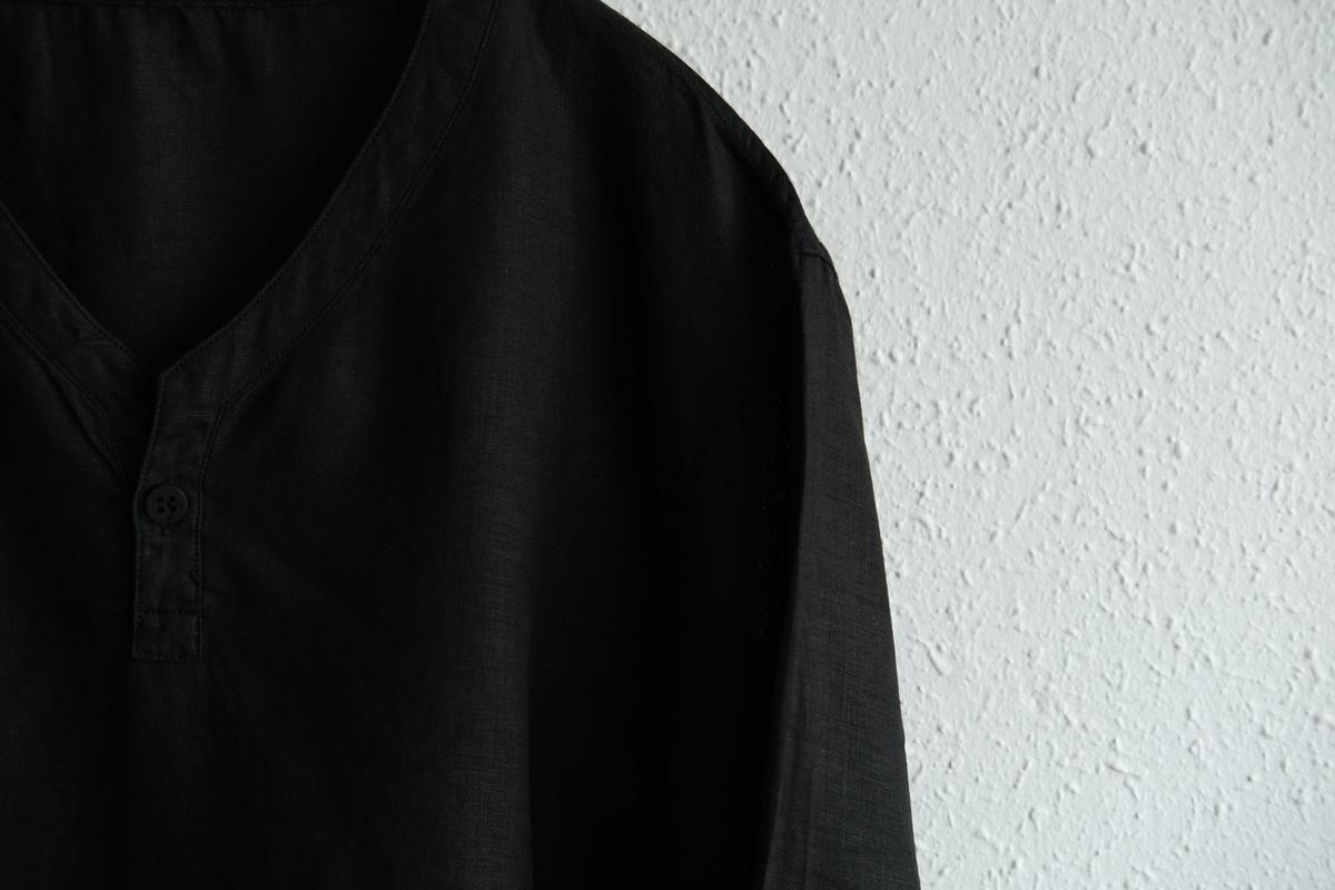 MITTAN / 大麻長袖プルオーバー 黒 SH-126 / unisex