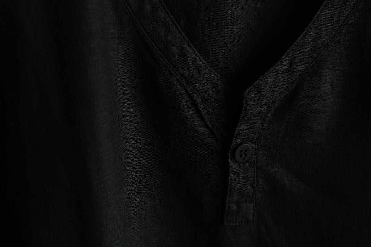 MITTAN / 大麻長袖プルオーバー 黒 SH-126 / unisex