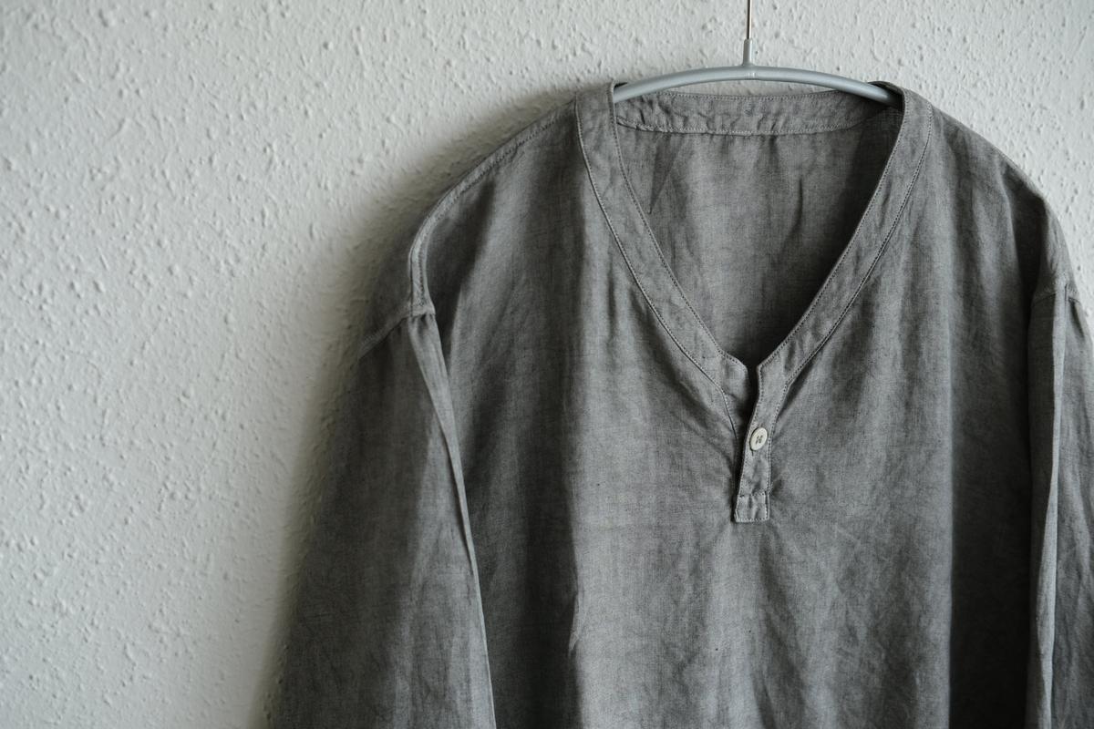 MITTAN / 大麻長袖プルオーバー 松煙 SH-126B / unisex