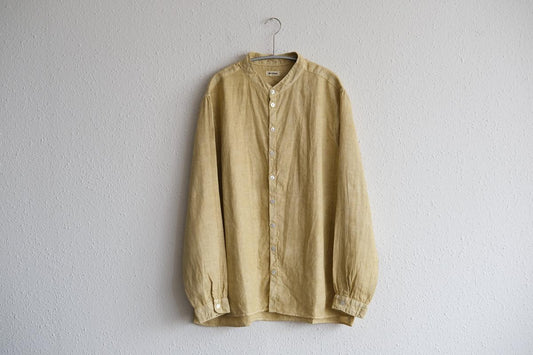 MITTAN / 大麻シャツ ベンガラ黄 SH-132B / unisex
