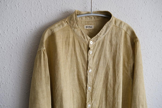 MITTAN / 大麻シャツ ベンガラ黄 SH-132B / unisex