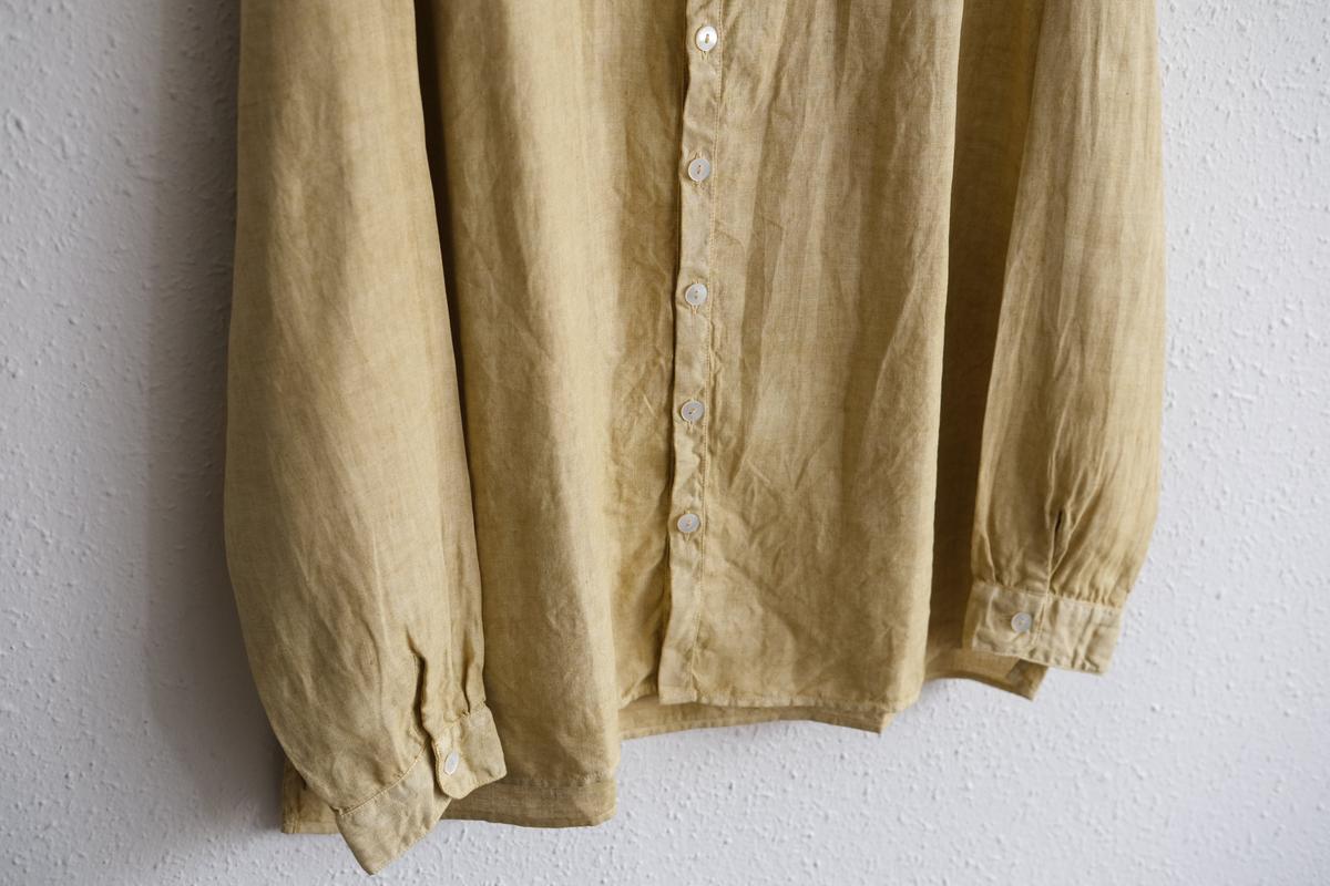 MITTAN / 大麻シャツ ベンガラ黄 SH-132B / unisex