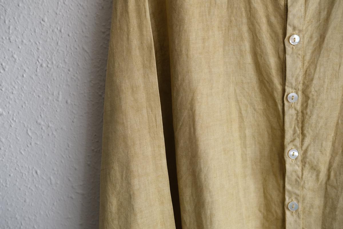 MITTAN / 大麻シャツ ベンガラ黄 SH-132B / unisex