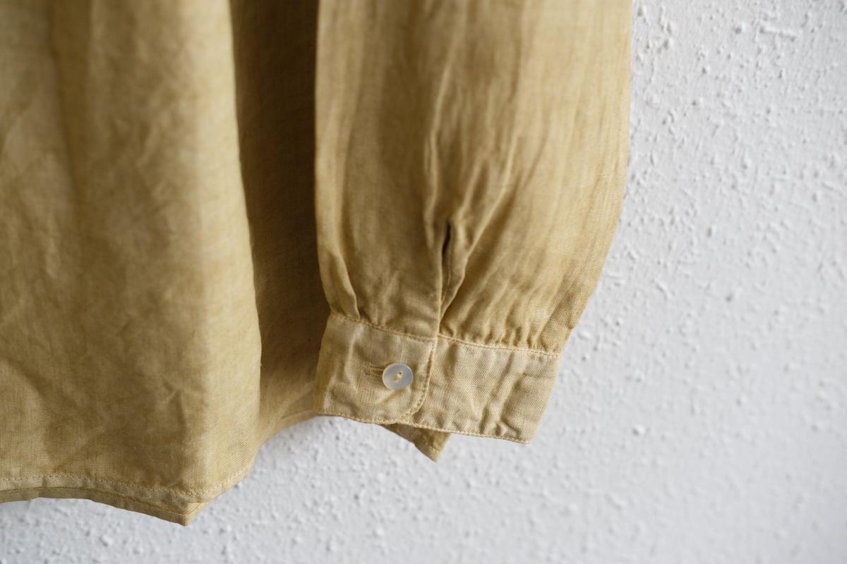 MITTAN / 大麻シャツ ベンガラ黄 SH-132B / unisex