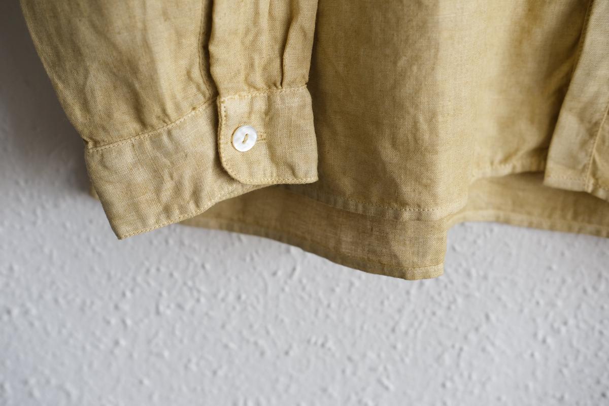 MITTAN / 大麻シャツ ベンガラ黄 SH-132B / unisex