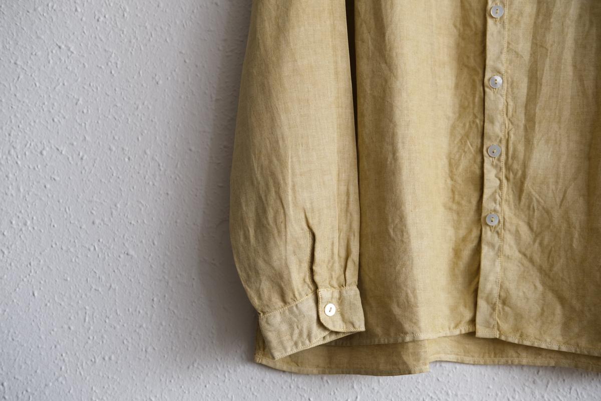 MITTAN / 大麻シャツ ベンガラ黄 SH-132B / unisex