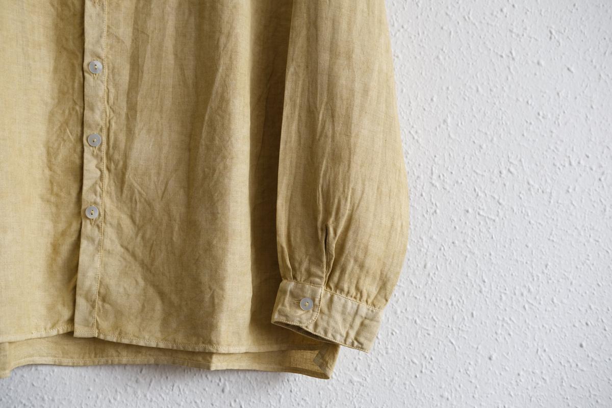 MITTAN / 大麻シャツ ベンガラ黄 SH-132B / unisex