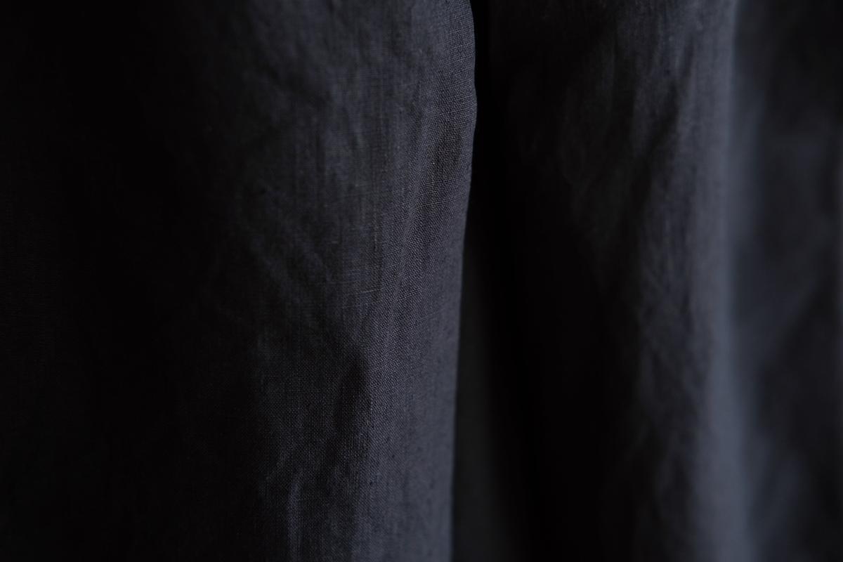 MITTAN / 大麻パンツ 高密度 墨黒 PT-145 / unisex