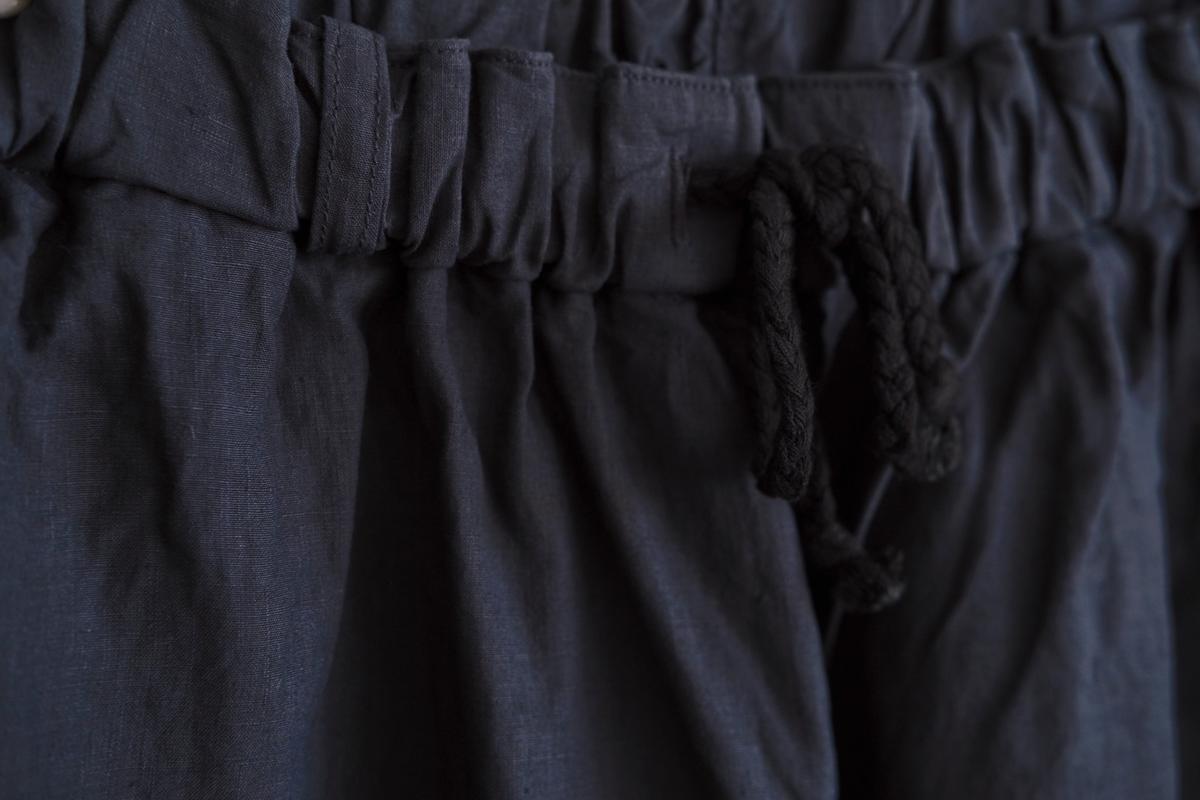 MITTAN / 大麻パンツ 高密度 墨黒 PT-145 / unisex