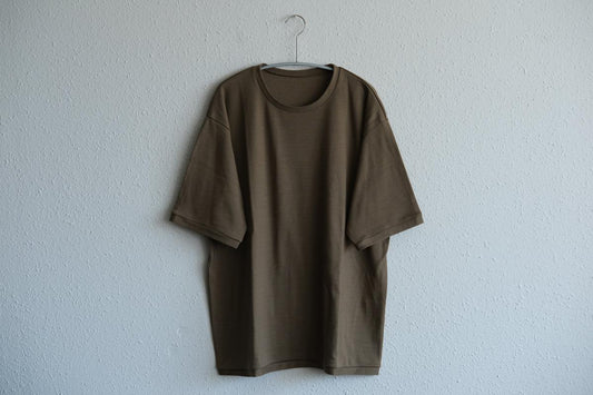 MITTAN / スーパー120’sウールスムース半袖 茶 T-34 / unisex