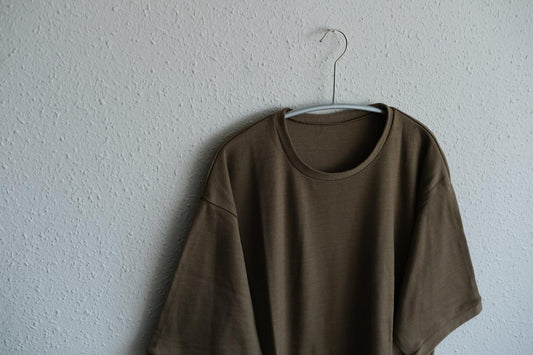 MITTAN / スーパー120’sウールスムース半袖 茶 T-34 / unisex