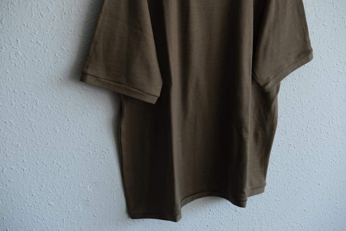 MITTAN / スーパー120’sウールスムース半袖 茶 T-34 / unisex