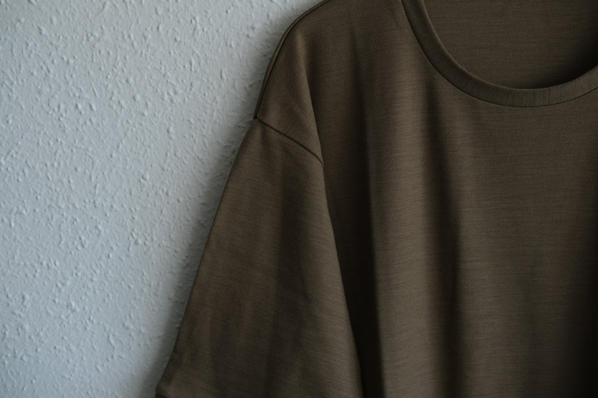 MITTAN / スーパー120’sウールスムース半袖 茶 T-34 / unisex