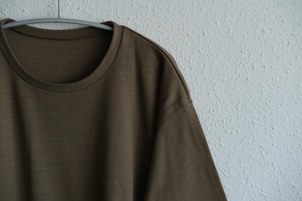 MITTAN / スーパー120’sウールスムース半袖 茶 T-34 / unisex