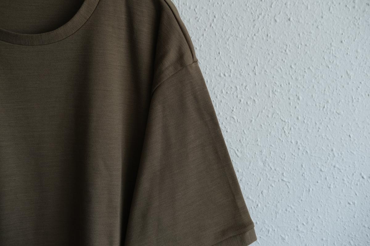 MITTAN / スーパー120’sウールスムース半袖 茶 T-34 / unisex