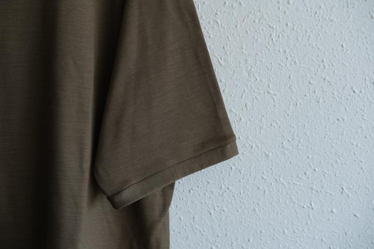 MITTAN / スーパー120’sウールスムース半袖 茶 T-34 / unisex