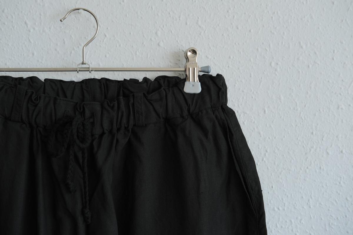 MITTAN / 大麻パンツ 高密度 黒 PT-145 / unisex