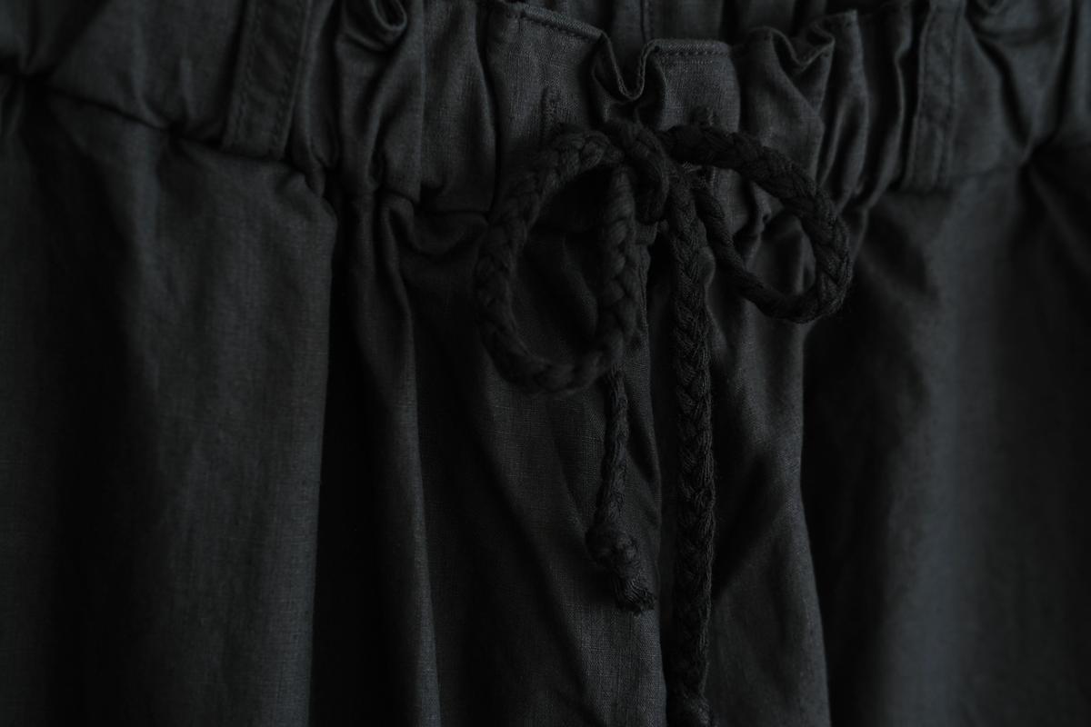 MITTAN / 大麻パンツ 高密度 黒 PT-145 / unisex